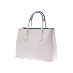 Prada Strap Saffiano Handbag White Blue